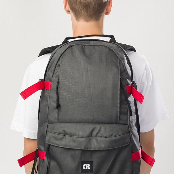 Рюкзак CODERED Action 24 Серый/Красные стропы