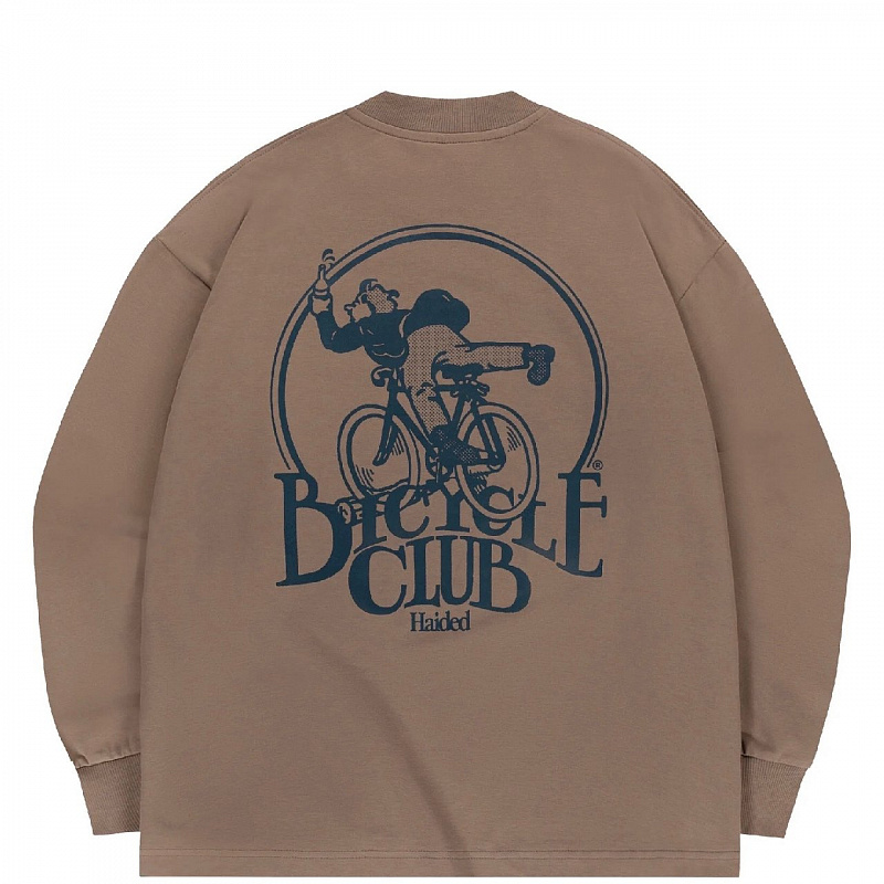 Лонгслив HAIDED BICYCLE CLUB RLXD FIRM LS TEE mokko