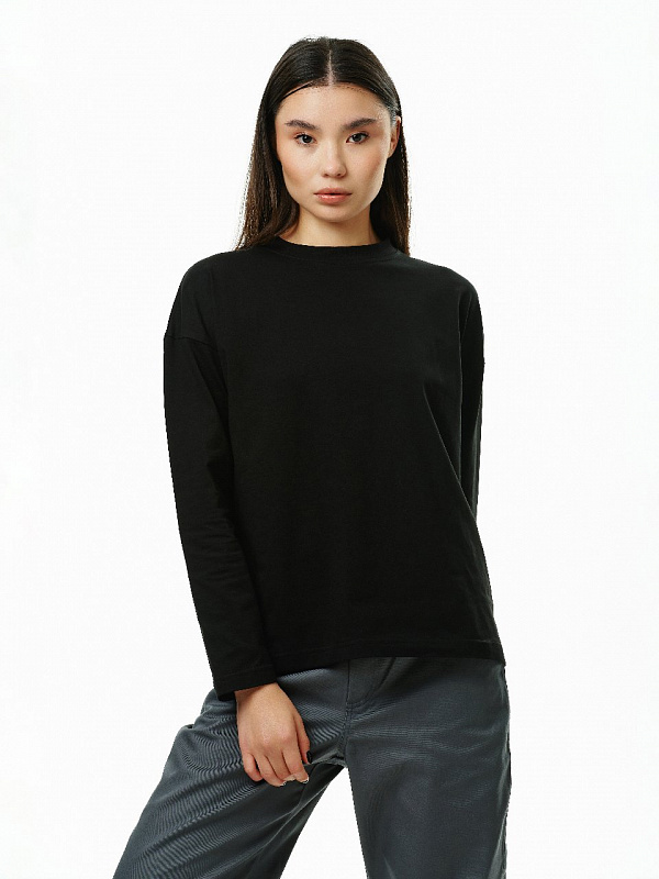 Лонгслив THE BAD FRIENDS UNIPocket logo 200гр черный