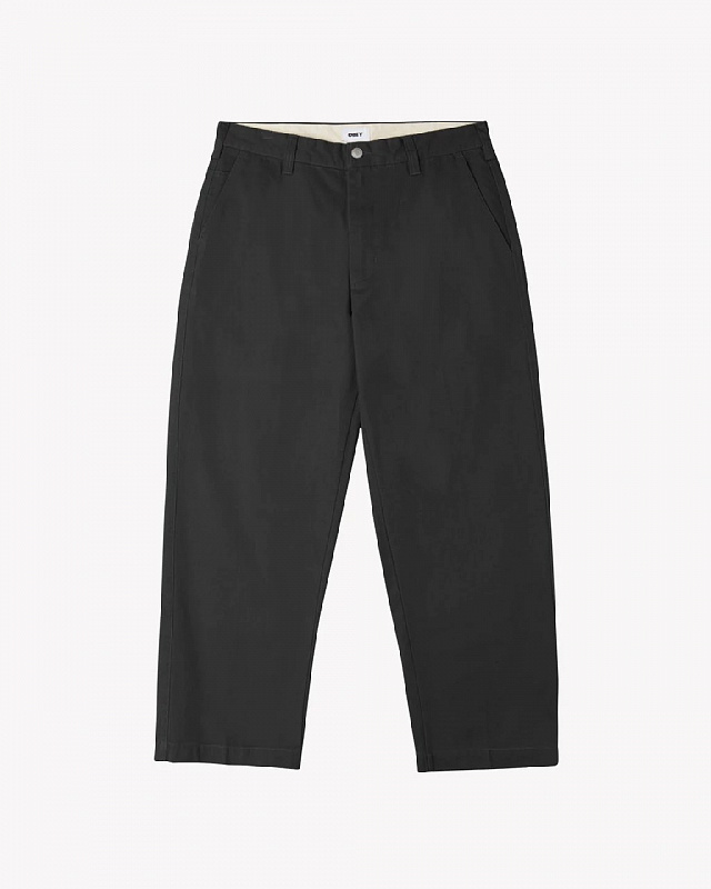Брюки OBEY BIGWIG CHINO PANT WASHED BLACK