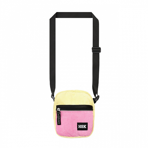 Сумка мессенджер HOOK «Вельвет» смол желто-розовый