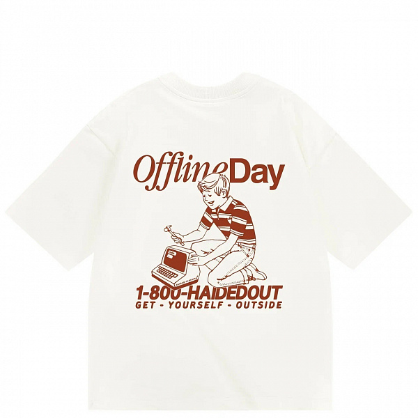 Футболка HAIDED OFFLINE DAY RLXD HW TEE ecru молочный