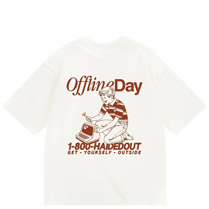 Футболка HAIDED OFFLINE DAY RLXD HW TEE ecru молочный
