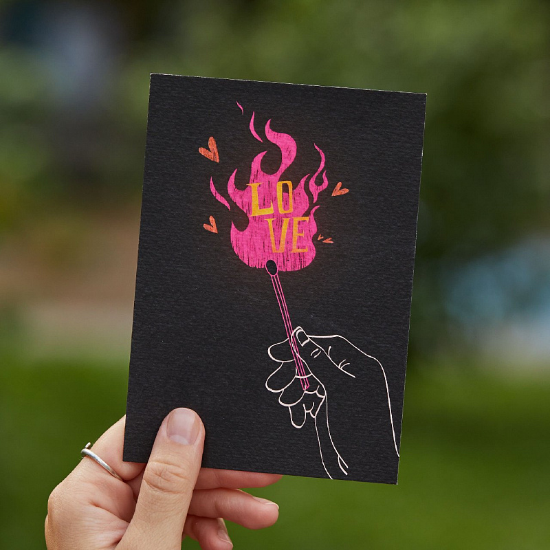 Открытка ST.FRIDAY Пылающая латиница