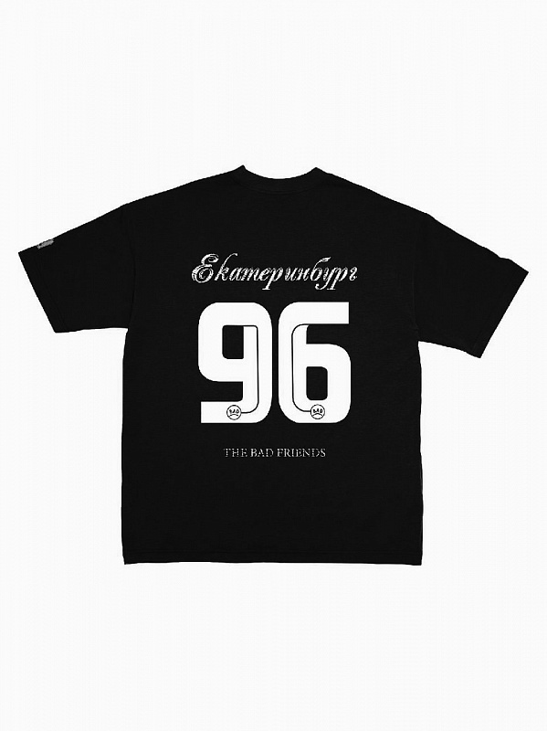 Футболка THE BAD FRIENDS "Регион 96" 200г черный