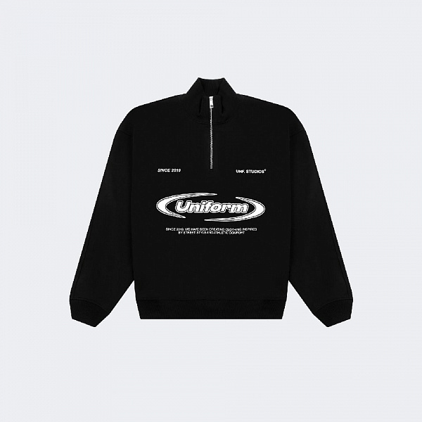 Свитшот UNIFORM Half-zip Heavy Athletic черный