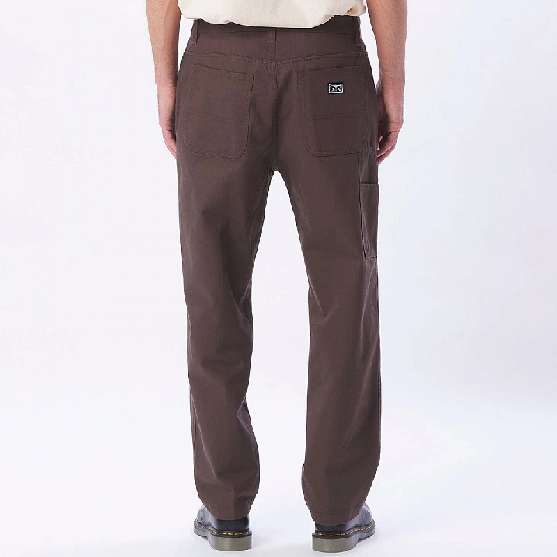 Брюки OBEY HARDWORK CARPENTER PANT DARK BROWN