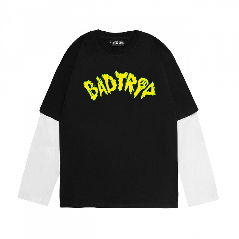 Лонгслив ARTEFACT с двойным рукавом Badtrip Черный