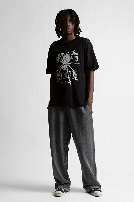 Футболка WASTED PARIS AUTHENTIC REVERSE T-SHIRT FADED BLACK