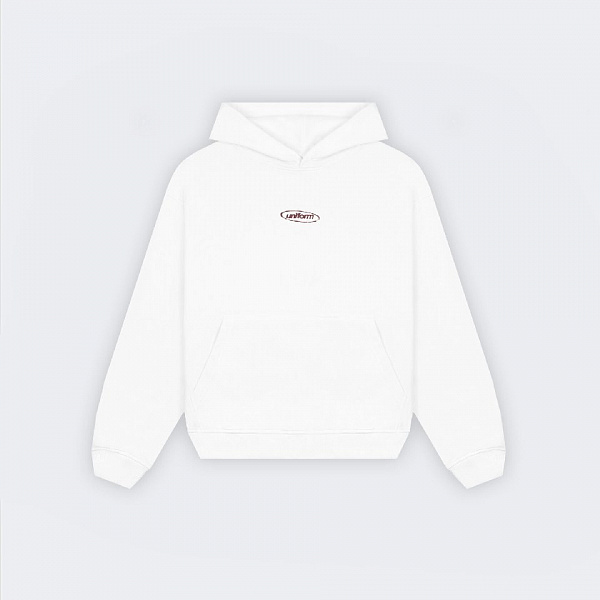 Худи UNIFORM Everyday Destructive logo белый