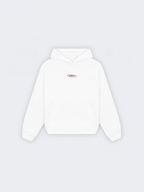 Худи UNIFORM Everyday Destructive logo белый