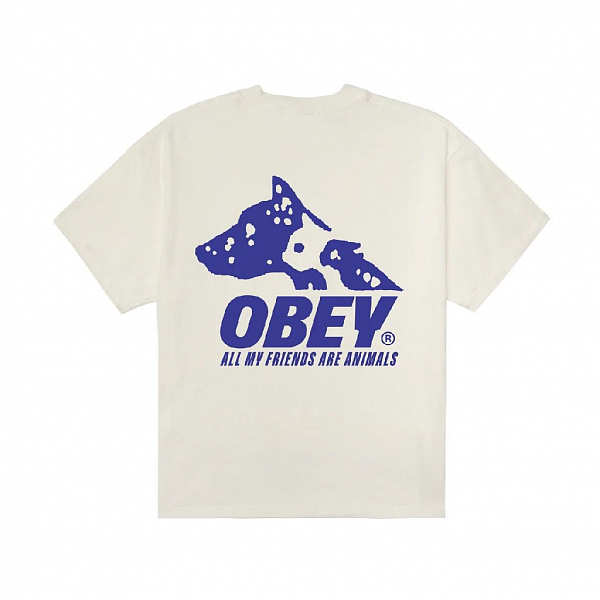 Футболка OBEY ANIMALS VINTAGE WHITE
