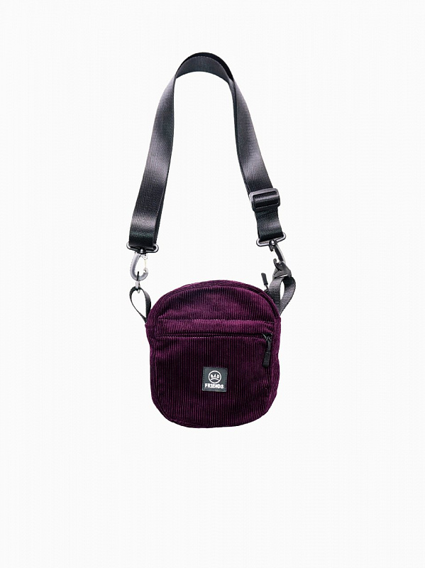 Сумка THE BAD FRIENDS Shoulder bag L black sling вельвет фиолетовый