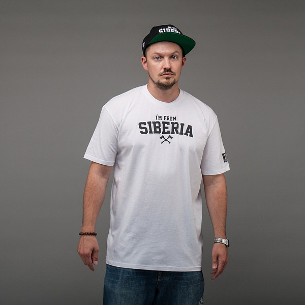 Футболка I'AM FROM SIBERIA "Classic" оверсайз белый