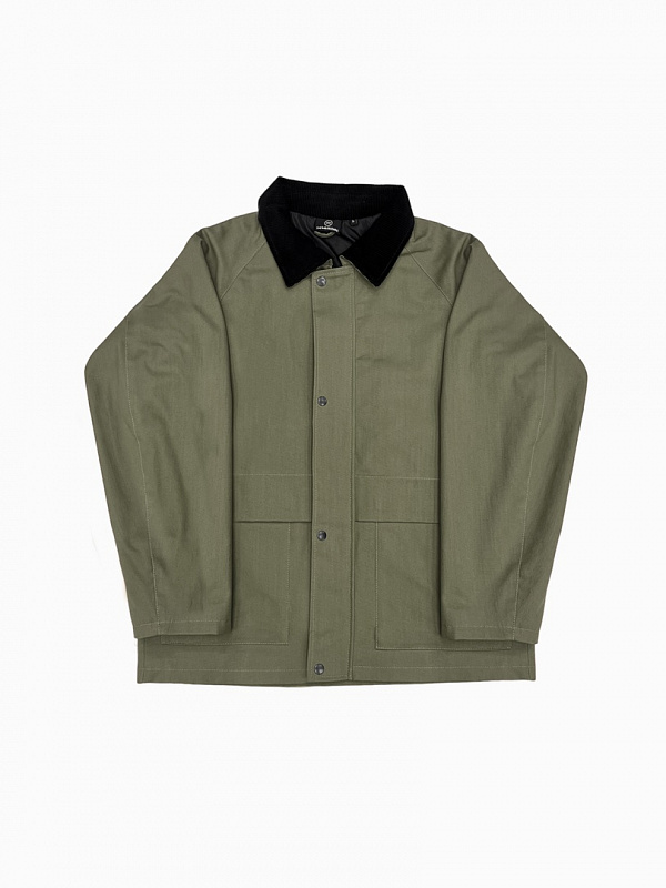 Куртка THE BAD FRIENDS jacket velvet collar канвас хаки