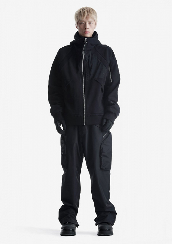 Худи KRAKATAU Fu108-1 оверсайз худи, BOREWHAL, чёрный