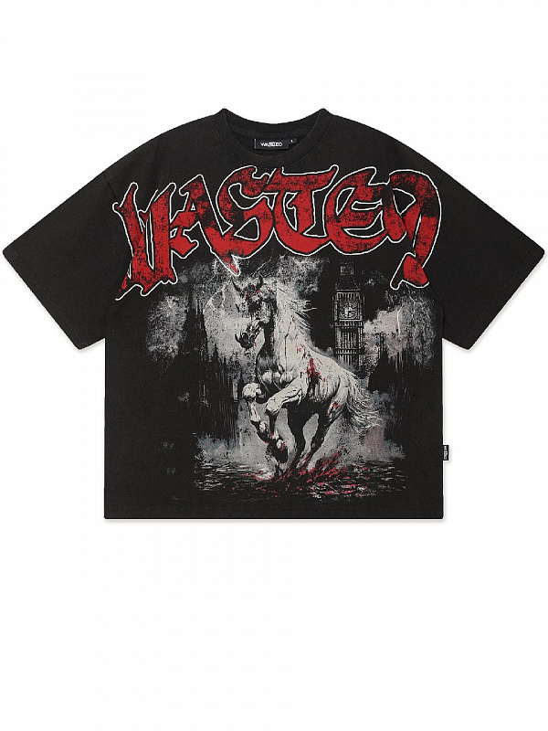 Футболка WASTED PARIS DEFY BOXY T-SHIRT FADED BLACK