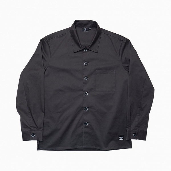 Рубашка THE BAD FRIENDS овершот one single pocket пичсофт темно-серый