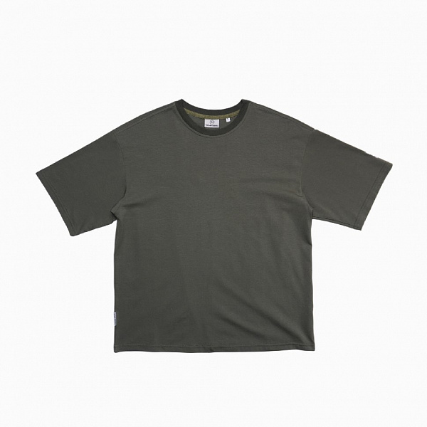 Футболка THE BAD FRIENDS UNIBasic left sleeve logo 200гр Хаки