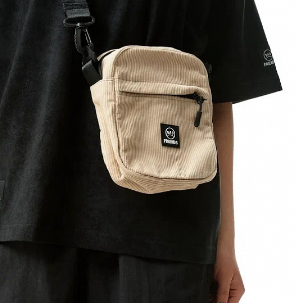 Сумка THE BAD FRIENDS Shoulder bag L black sling вельвет крем