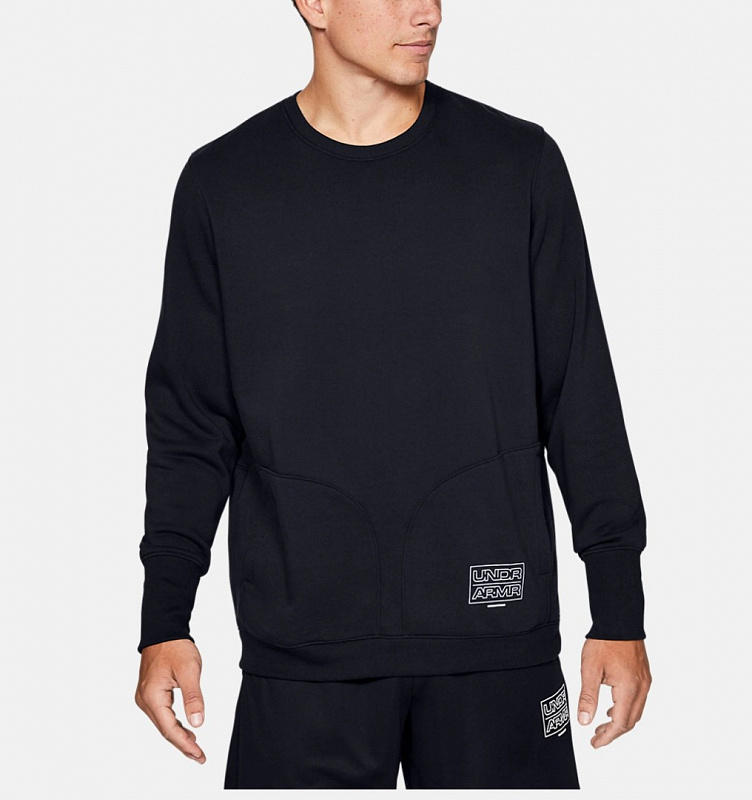 Толстовка Under Armour M UA BASELINE FLEECE CREWNECK черный
