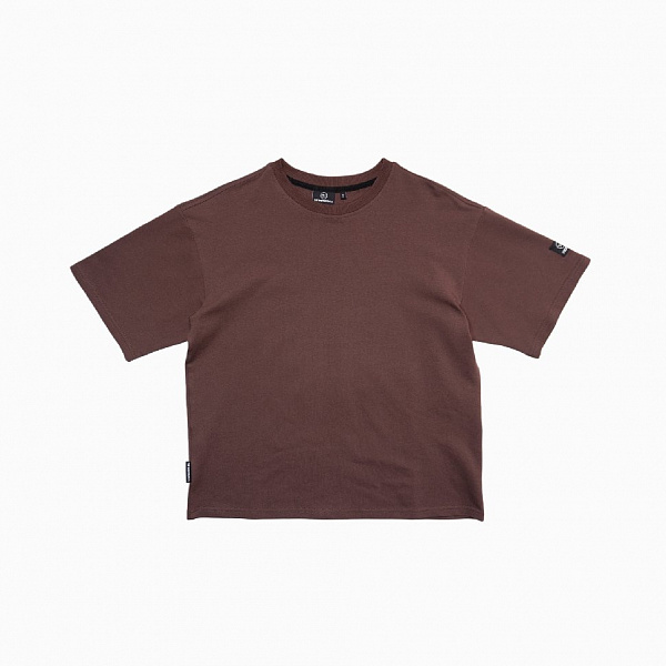 Футболка THE BAD FRIENDS UNIBasic left sleeve logo 200гр Шоколадный
