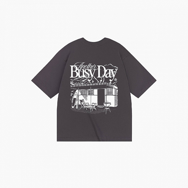 Футболка HAIDED BUSY DAY RLXD HW TEE cement.grey