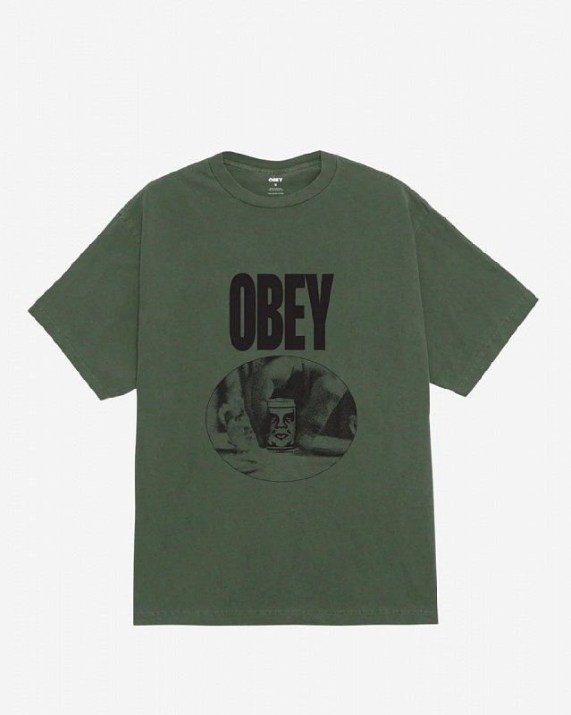 Футболка OBEY CAN PIGMENT BRONZE GREEN