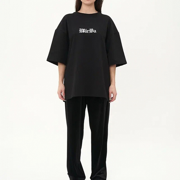 Футболка MIRBA OVERSIZE LOGO GOTHIC Черный