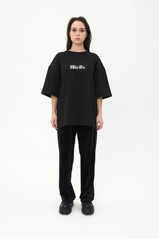 Футболка MIRBA OVERSIZE LOGO GOTHIC Черный