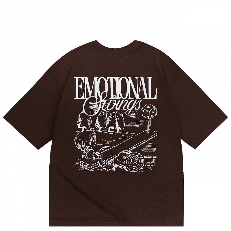 Футболка HAIDED EMOTIONAL RLXD HW TEE choco.brown