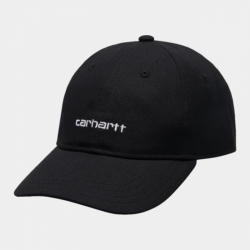 Кепка CARHARTT WIP Canvas Script Cap BLACK / WHITE