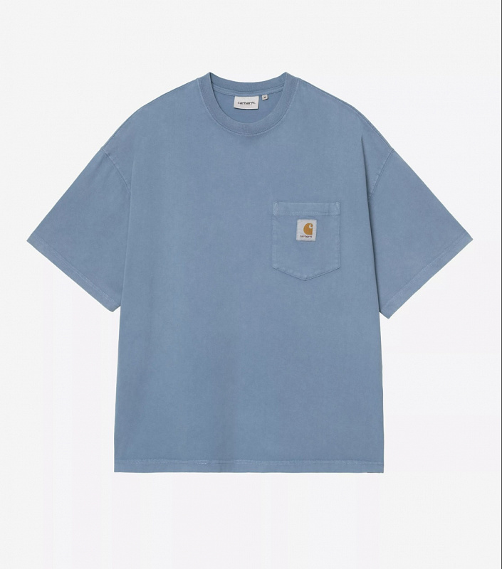 Футболка CARHARTT WIP S/S Hudson Pocket T-Shirt SORRENT (CHALK WASH)