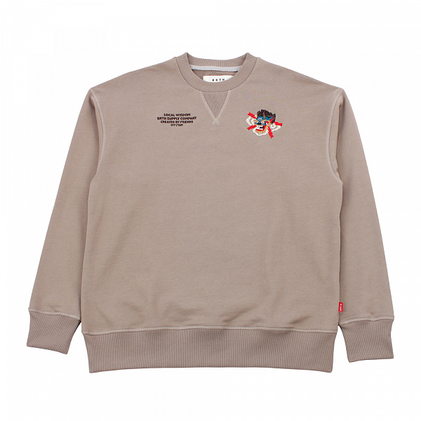 Свитшот BREATHE OUT - Local Wisdom, Серо-бежевый