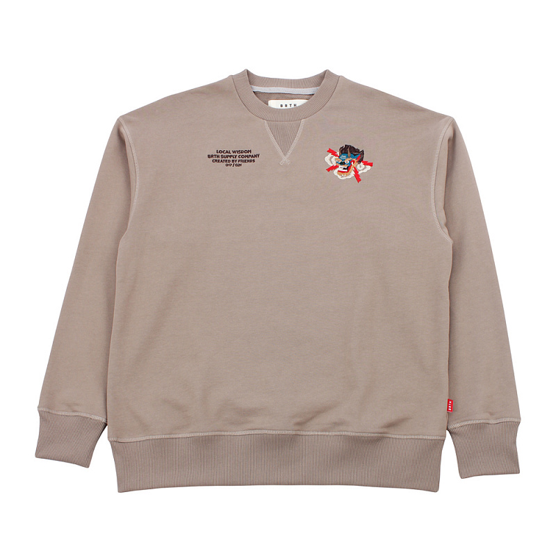 Свитшот BREATHE OUT - Local Wisdom, Серо-бежевый