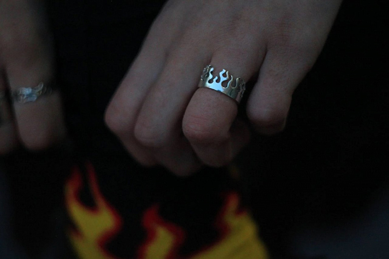 Кольцо Kate Snap "Пламя" Без позолоты