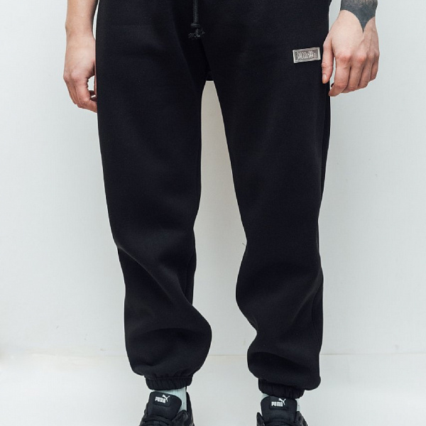 Штаны MIRBA спортивные LOGO начес черный