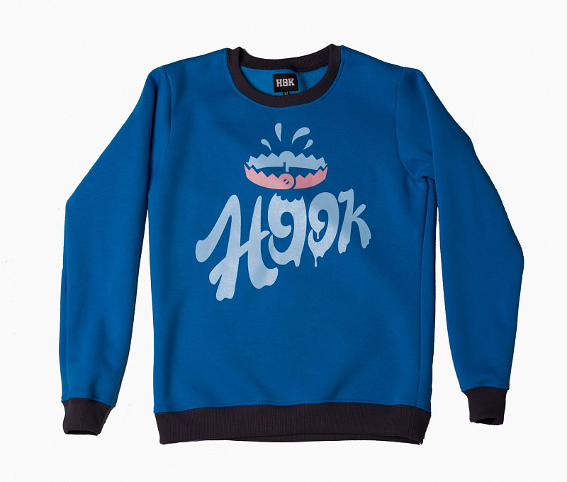 Свитшот жен HOOK ХУК бирюза 1481