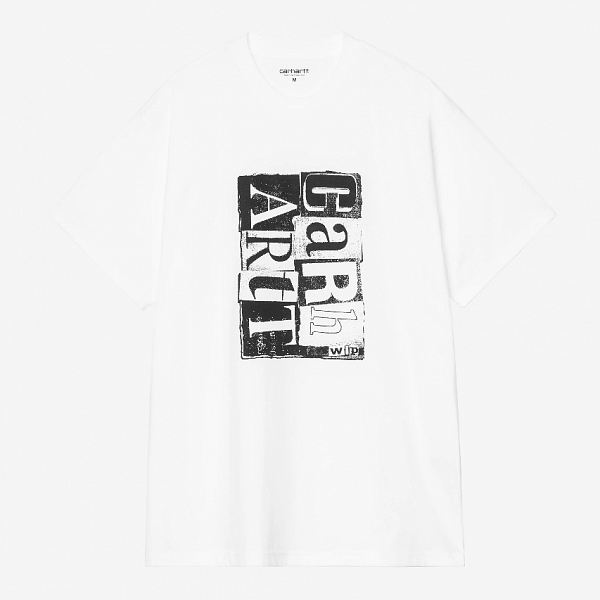 Футболка CARHARTT WIP S/S Moving Letterpress T-Shirt WHITE