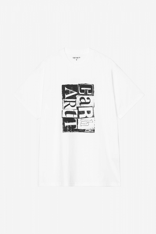 Футболка CARHARTT WIP S/S Moving Letterpress T-Shirt WHITE