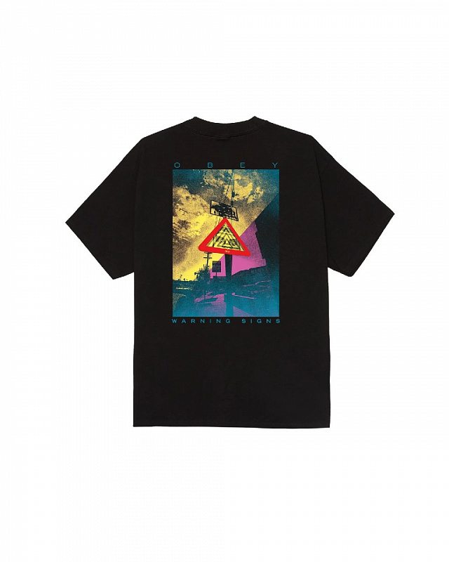 Футболка OBEY WARNING SIGN BLACK