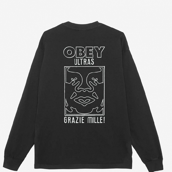 Лонгслив OBEY ULTRAS PIGMENT DUSTY BLACK