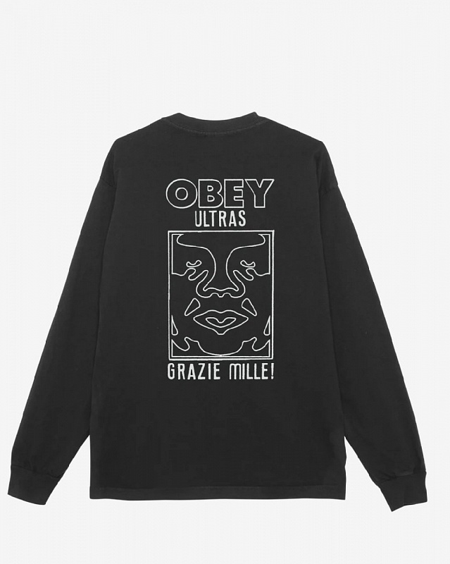 Лонгслив OBEY ULTRAS PIGMENT DUSTY BLACK