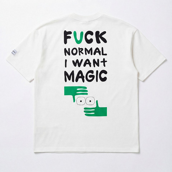 Футболка THE BAD FRIENDS "F#CK NORMAL" 240г экрю