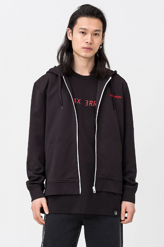 Худи Cheap Monday Hacker logo BLACK