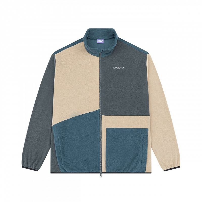 Свитшот YMKA SHIX Puff zip colorblock Ranger синий/песок/серый