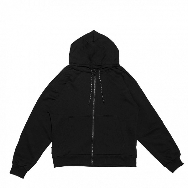 Худи THE BAD FRIENDS на молнии оверсайз Basic черный