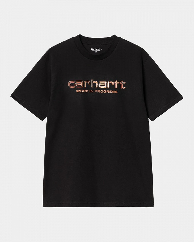 Футболка CARHARTT WIP S/S Solar Chrome Script T-Shirt BLACK