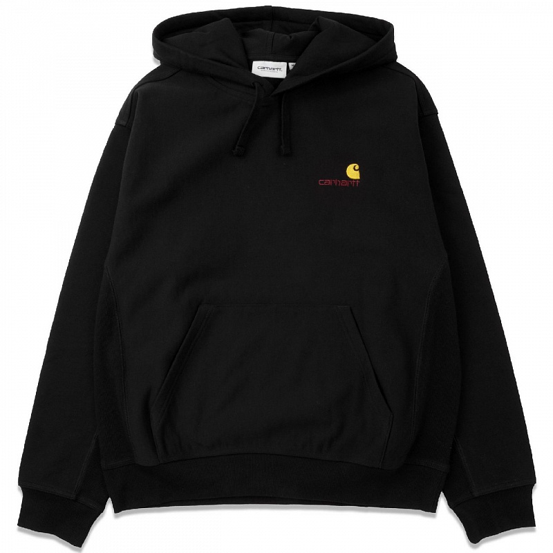 Худи CARHARTT WIP Hooded American Script Sweatshirt BLACK