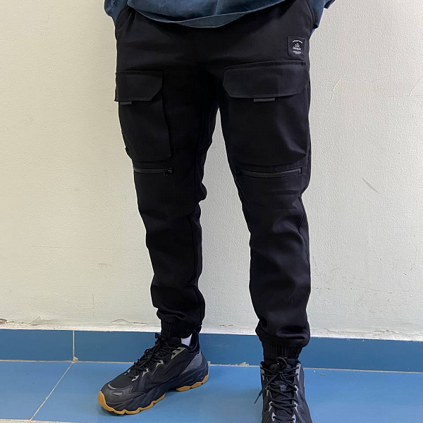 Джоггеры COOL PENGUIN Black Diagonal Fleece